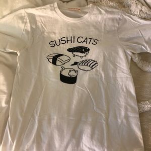 White graphic tee